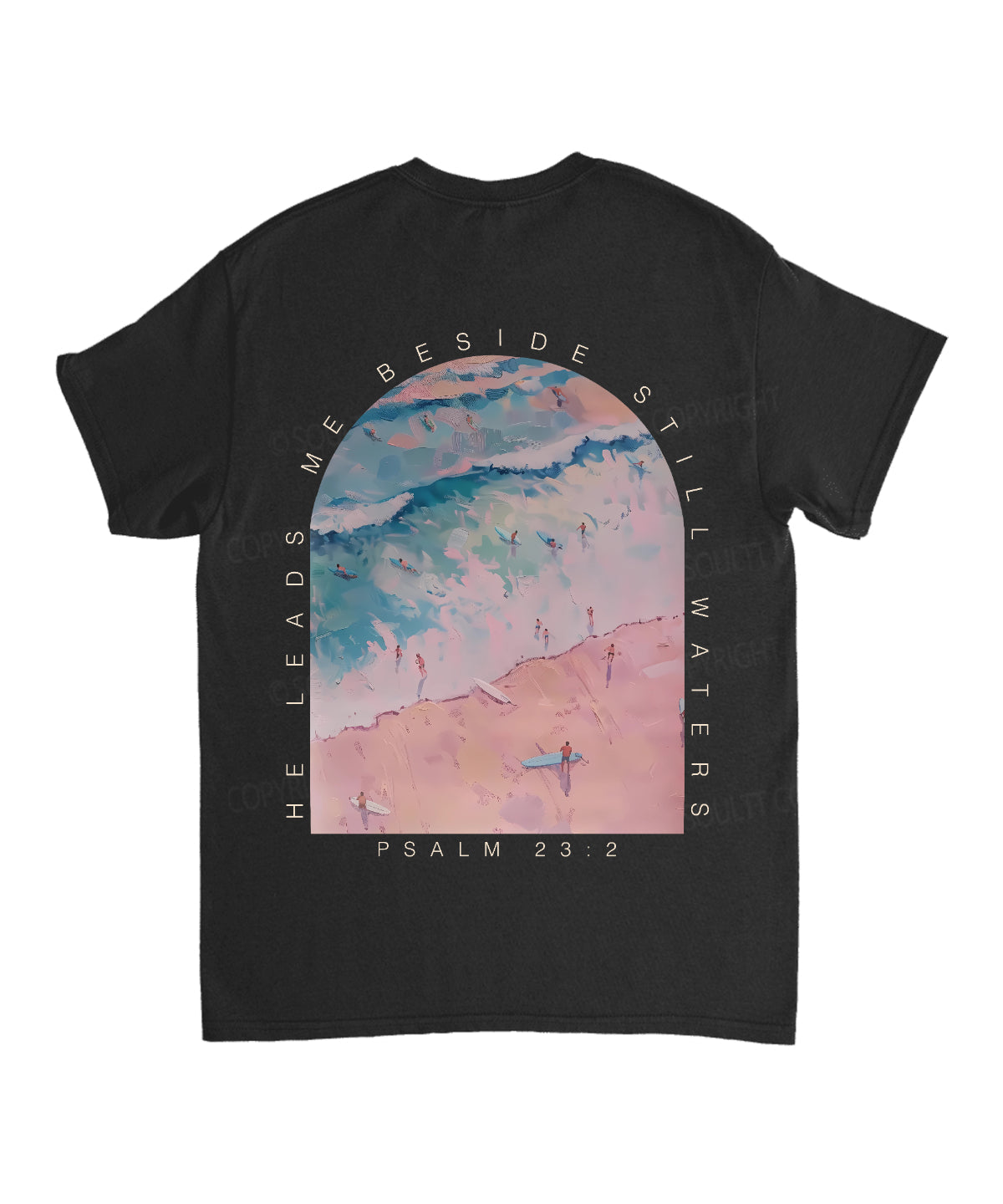 He Leads Me Beside Still Waters Double Sided Unisex Cotton Christian T-Shirt Hoodie, Sweatshirt | CiraTrend.com (Image 5)