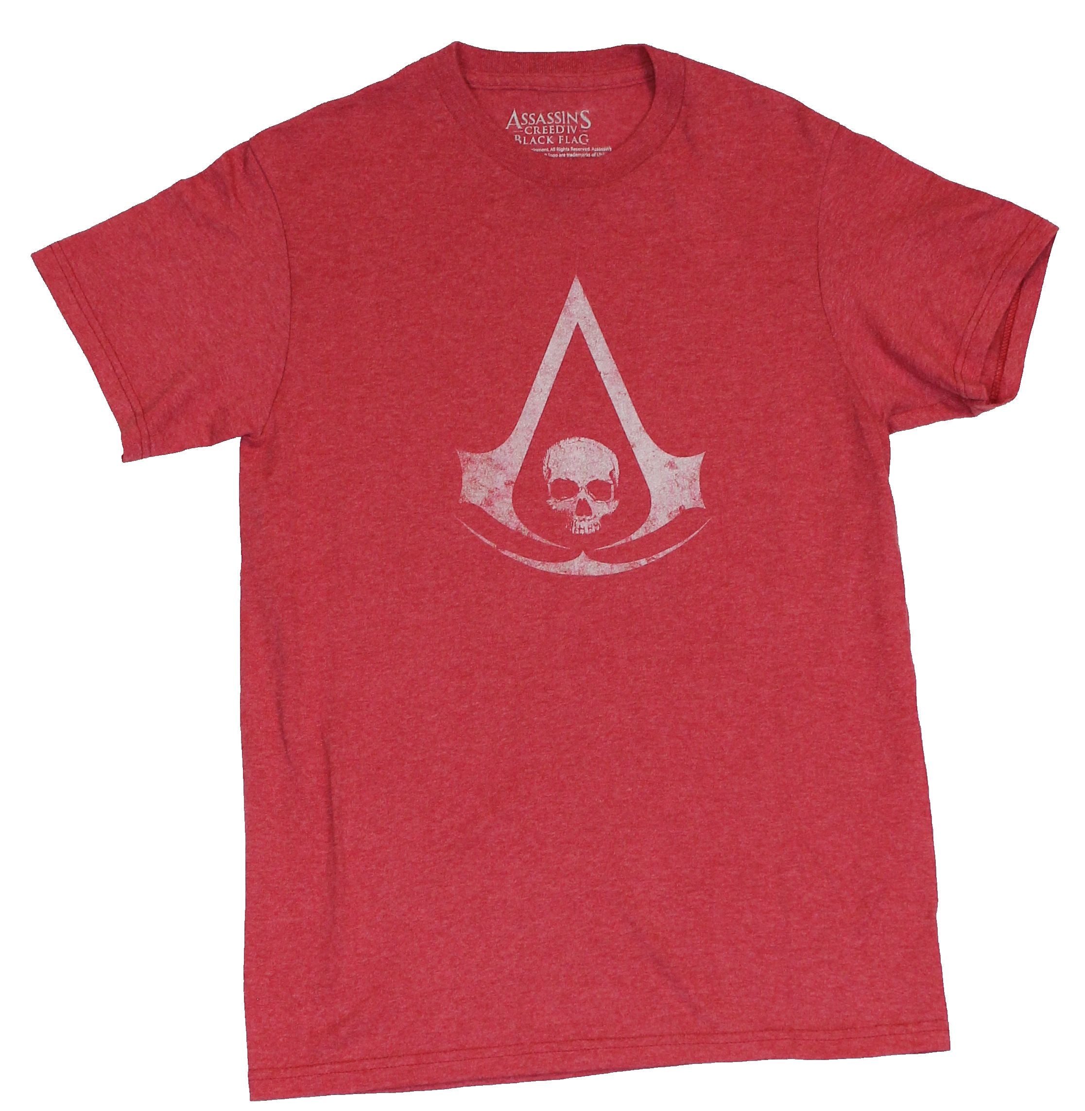 Assassin's Creed Mens T-Shirt - Distresssed Skull & Sextant Assassin Logo Hoodie, Sweatshirt | CiraTrend.com