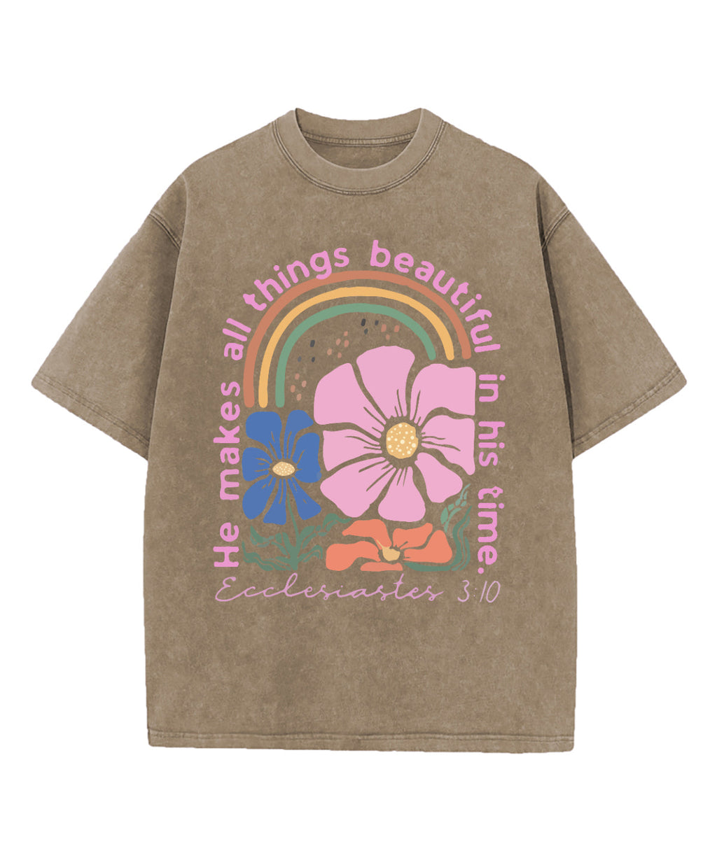 He Makes All Things Beautifyl Washed Christian T-Shirts, Hoodie, Sweatshirt