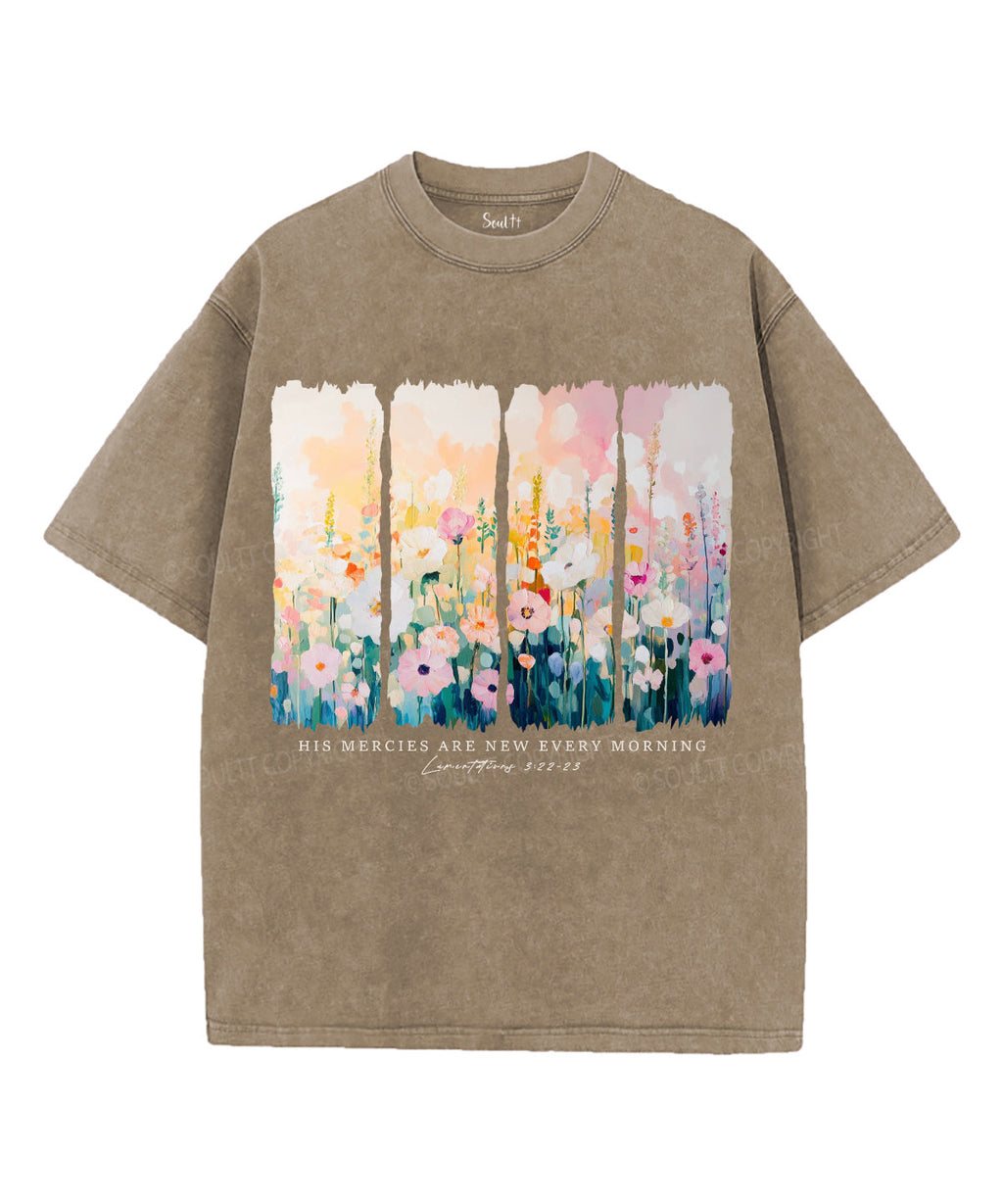 His Mercies Are New Every Morning Unisex Washed Christian T-shirt Style005 Hoodie, Sweatshirt | CiraTrend.com (Image 5)