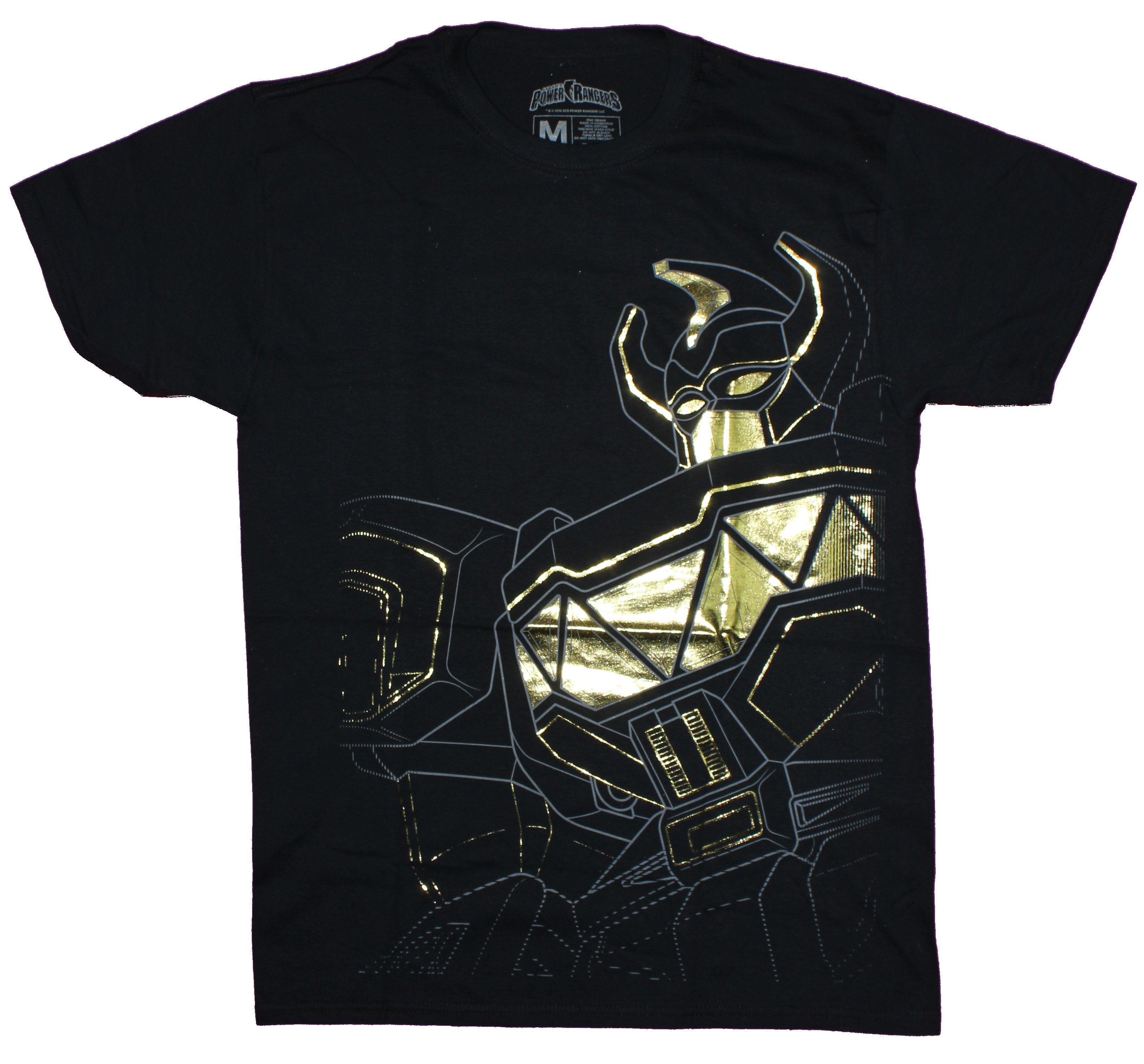 Mighty Morphin Power Rangers  Mens T-Shirt- Gold Foil Megazord Hoodie, Sweatshirt | CiraTrend.com