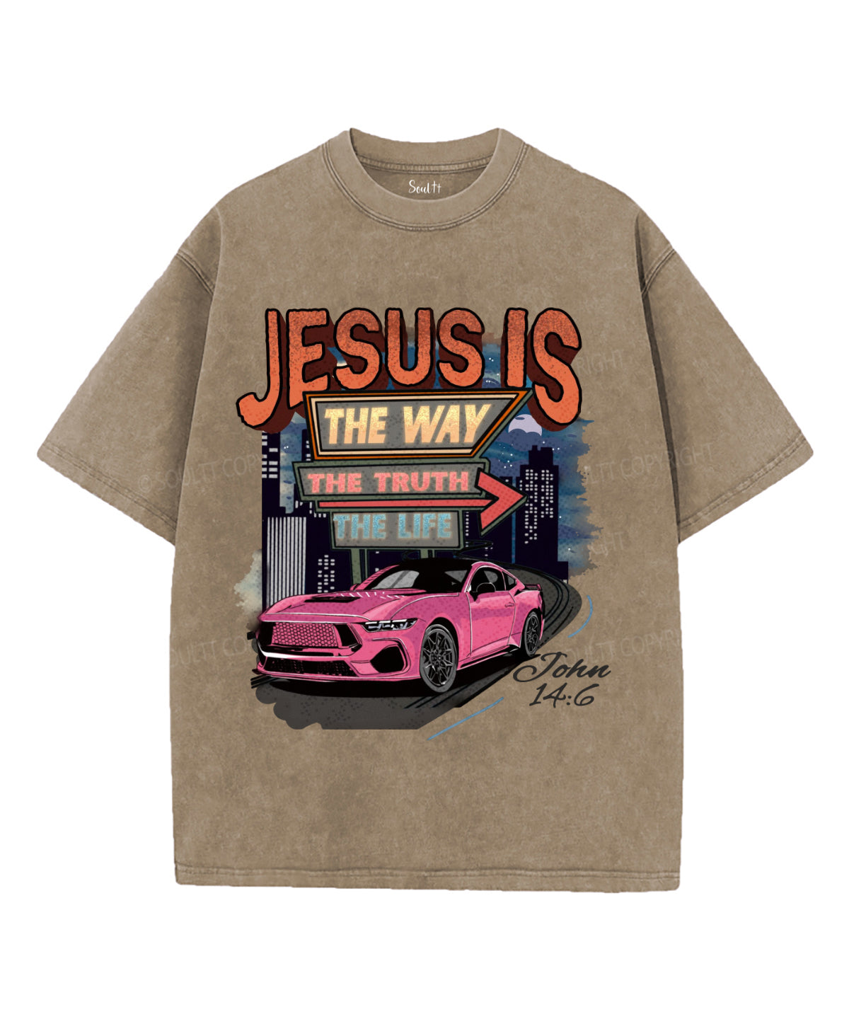 Jesus Is Way Truth Life Washed Christian T-Shirts, Hoodie, Sweatshirt