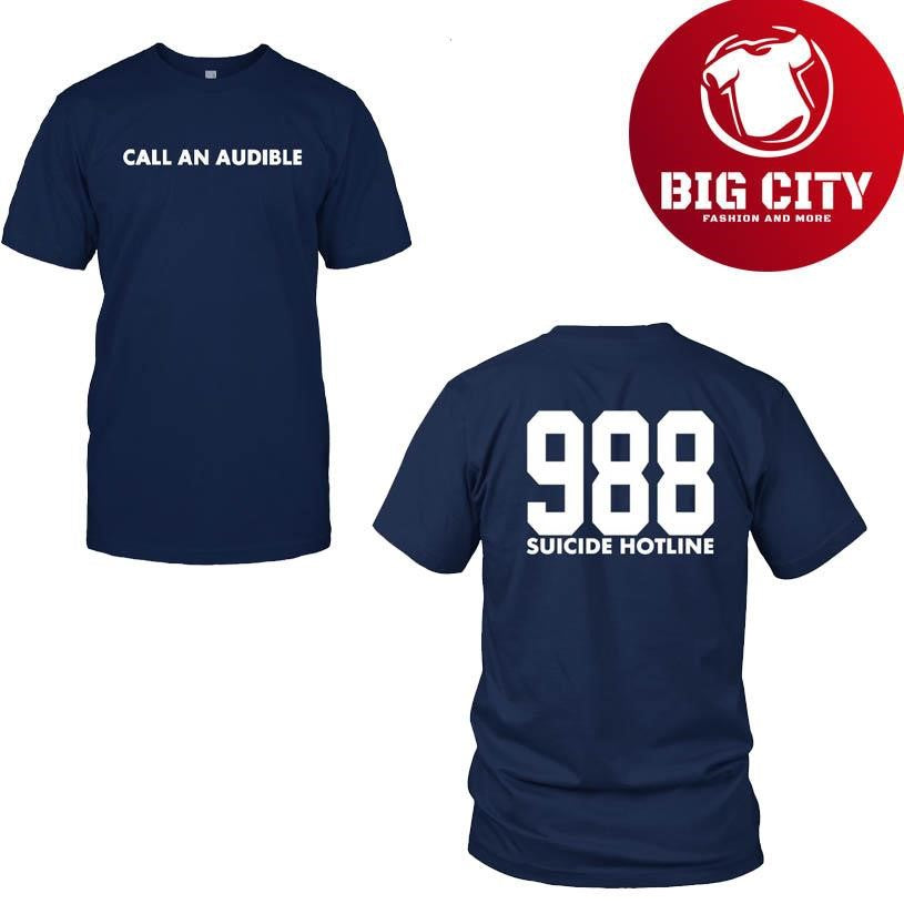 call an audible 988 suicide hotline two sided Shirt