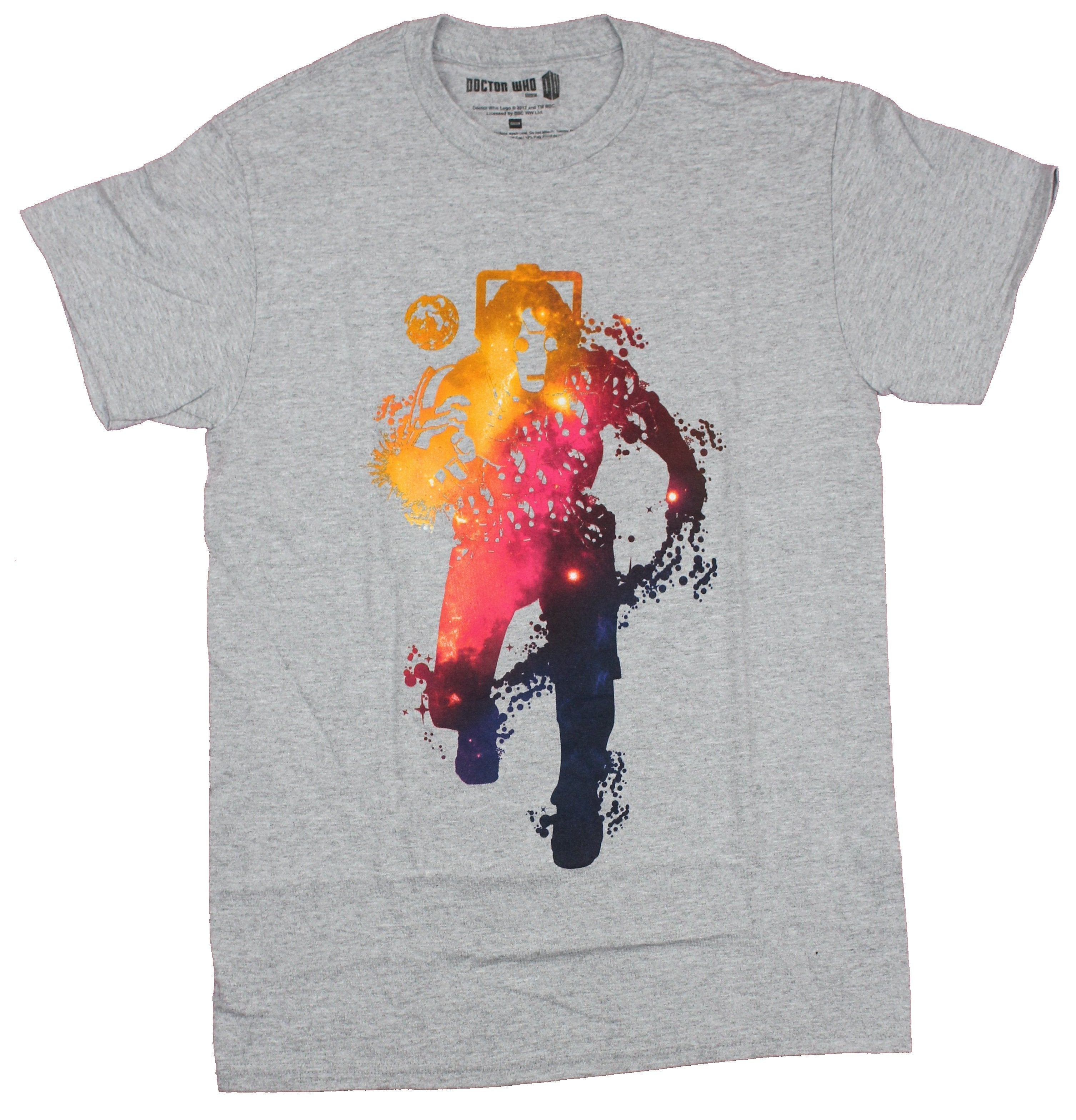 Doctor Who Mens  T-Shirt - Cyberman Space Filled Silhouette Image Hoodie, Sweatshirt | CiraTrend.com