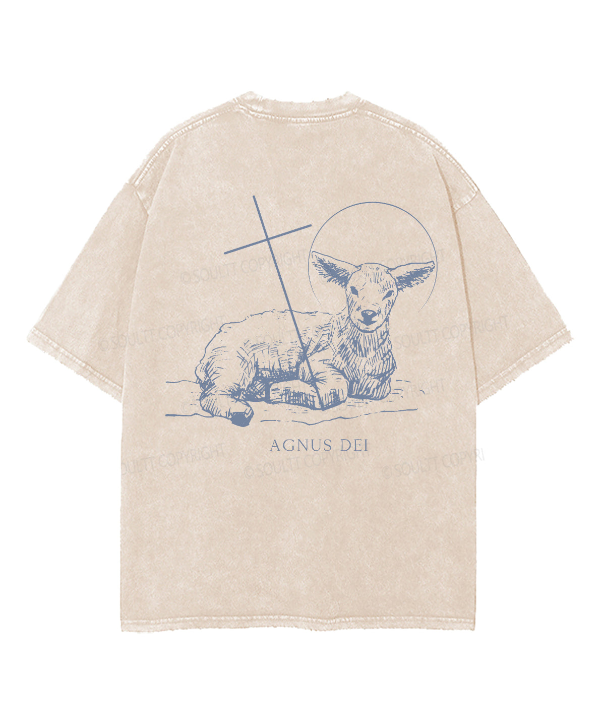 Lamb of God Double Sided Unisex Washed Christian T-shirt Hoodie, Sweatshirt | CiraTrend.com (Image 3)