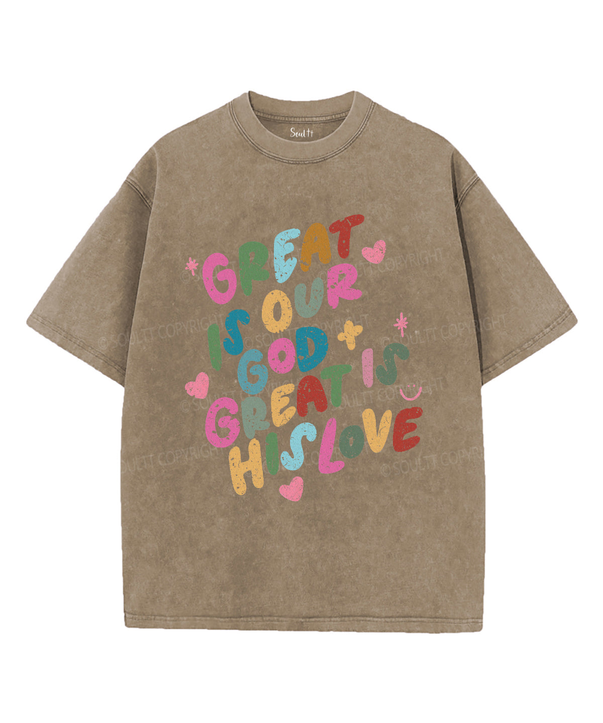 Great Is Our God Great Is His Love Unisex Washed Christian T-shirt Hoodie, Sweatshirt | CiraTrend.com (Image 5)