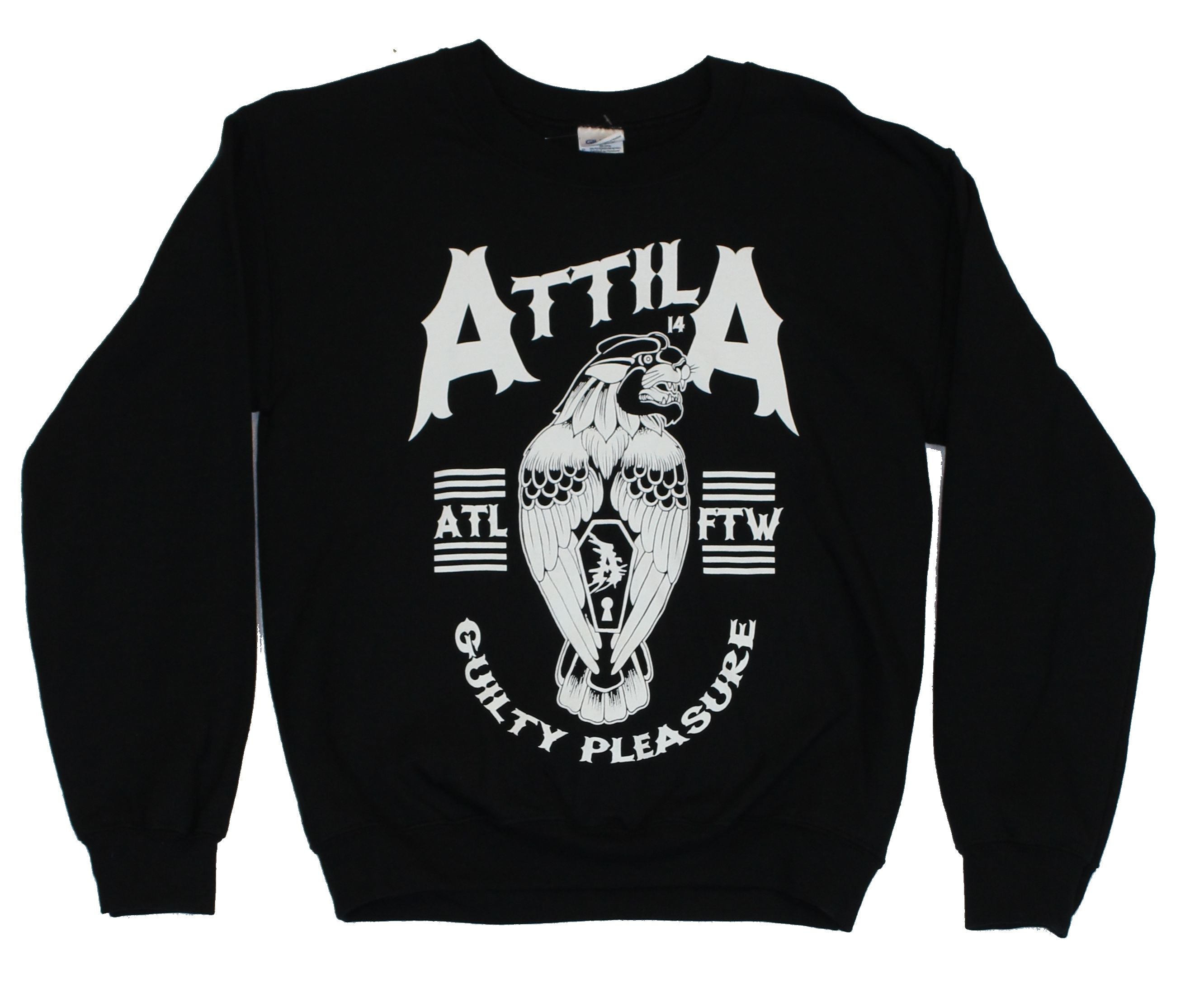 Attila Crewneck Sweatshirt-ATL FTW "Guilty Pleasure" Tiger Head Hawk Image T-Shirts, Hoodie | CiraTrend.com