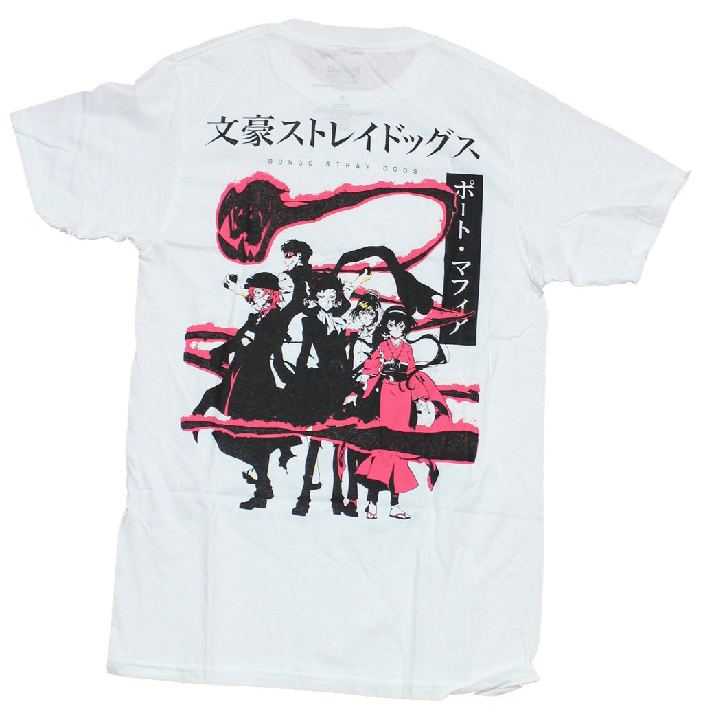 Bungo Stray Dogs Mens T-Shirt -Group Front & Back Under Kanji Hoodie, Sweatshirt | CiraTrend.com (Image 2)