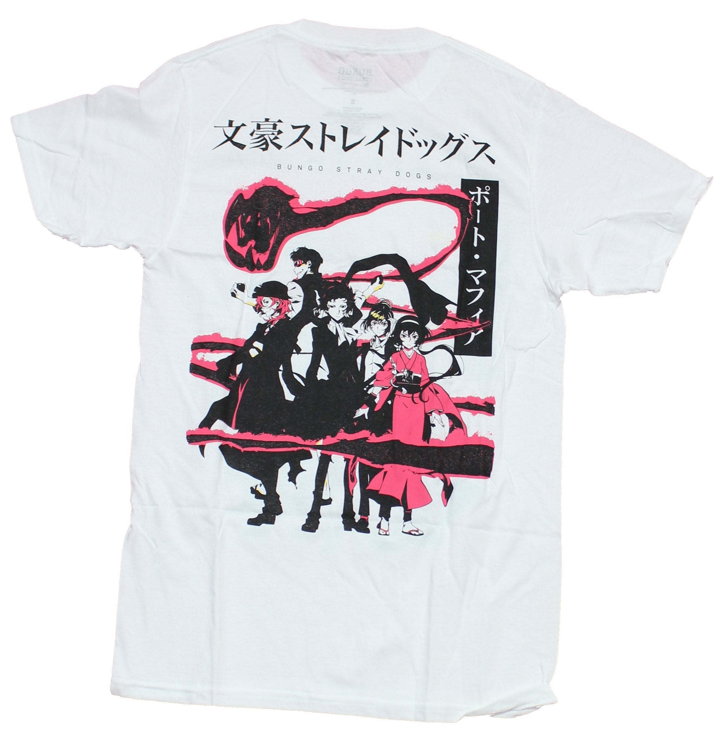 Bungo Stray Dogs Mens T-Shirt -Group Front & Back Under Kanji Hoodie, Sweatshirt | CiraTrend.com (Image 2)