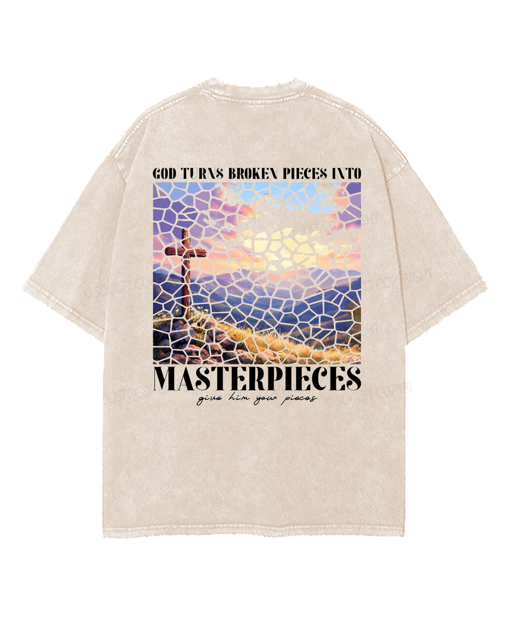 Masterpieces Double Sided Unisex Washed Christian T-shirt Hoodie, Sweatshirt | CiraTrend.com (Image 4)