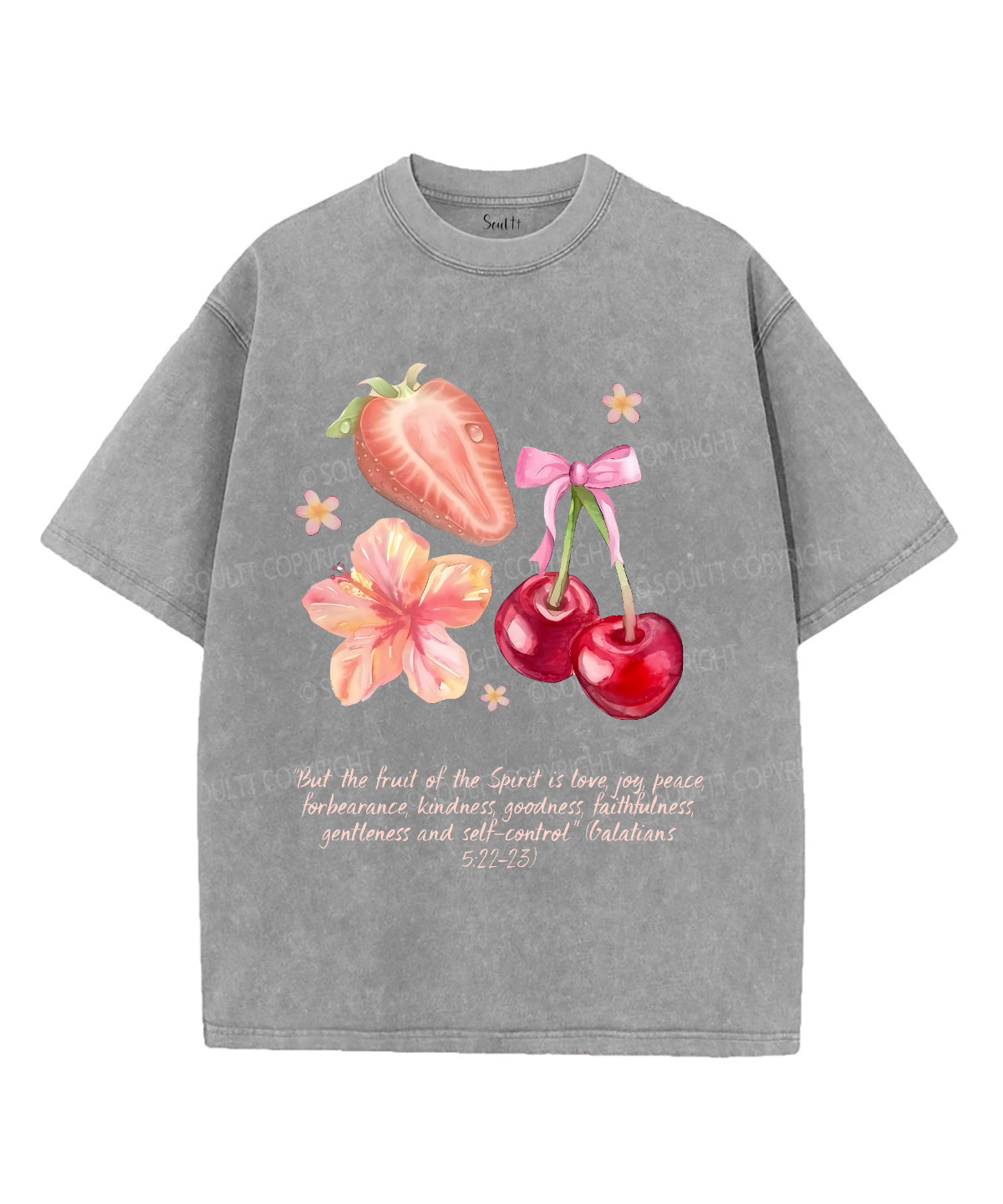 Fruit Of The Spirit Unisex Washed Christian T-shirt Style007 Hoodie, Sweatshirt | CiraTrend.com (Image 2)