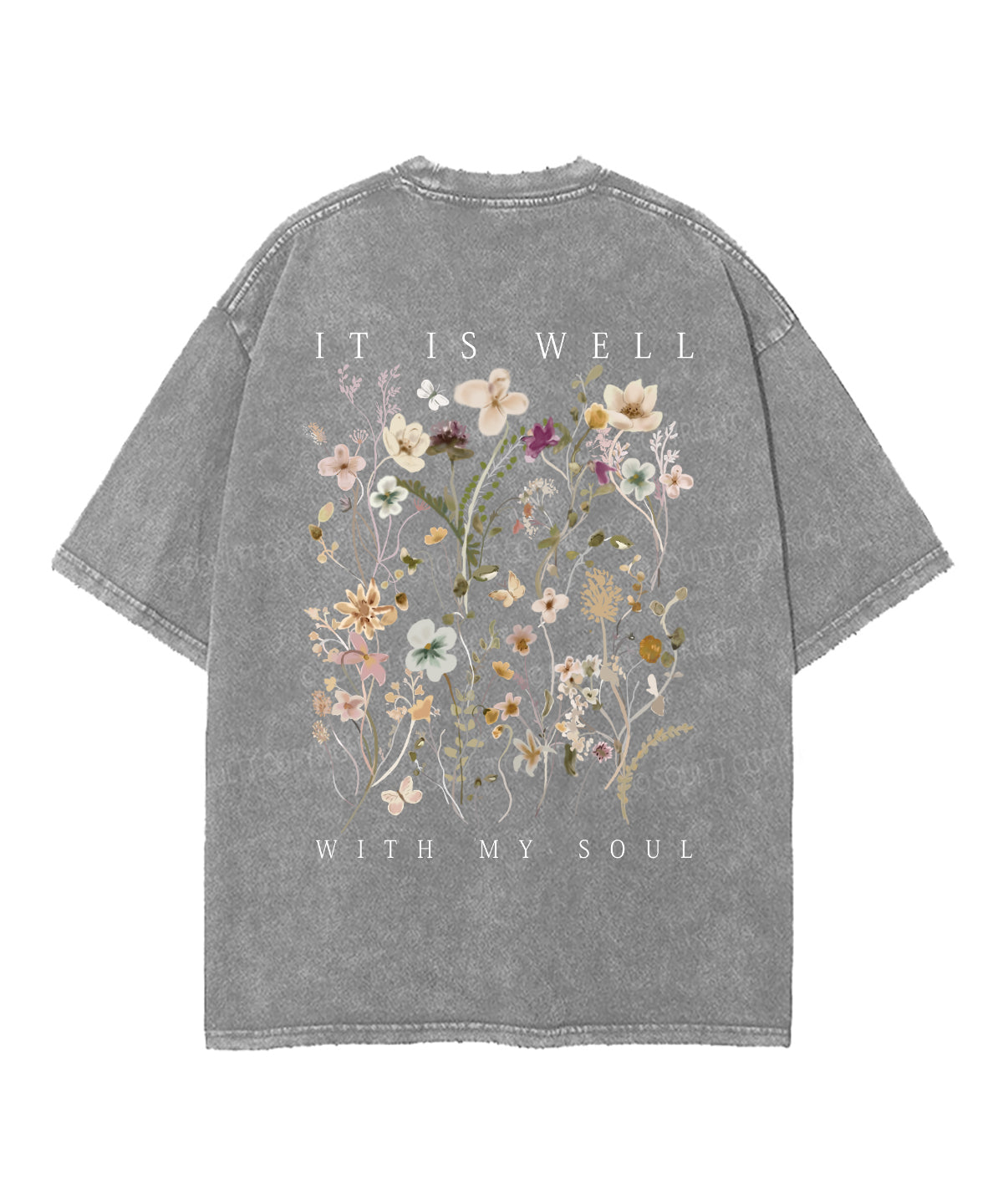 It Is Well With My Soul Double Sided Unisex Washed Christian T-shirt Style001 Hoodie, Sweatshirt | CiraTrend.com (Image 5)