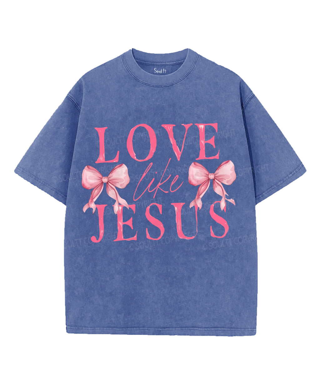 Love Like Jesus Unisex Washed Christian T-shirt Style004 Hoodie, Sweatshirt | CiraTrend.com (Image 3)