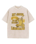 My Jesus He Be Making Lemonade Unisex Washed Christian T-shirt Hoodie, Sweatshirt | CiraTrend.com (Image 1)