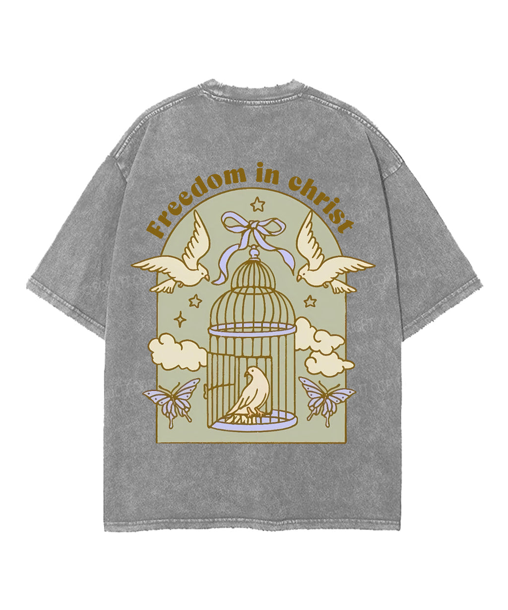 Freedom In Christ Double Sided Unisex Washed Christian T-shirt Style001 Hoodie, Sweatshirt | CiraTrend.com (Image 5)