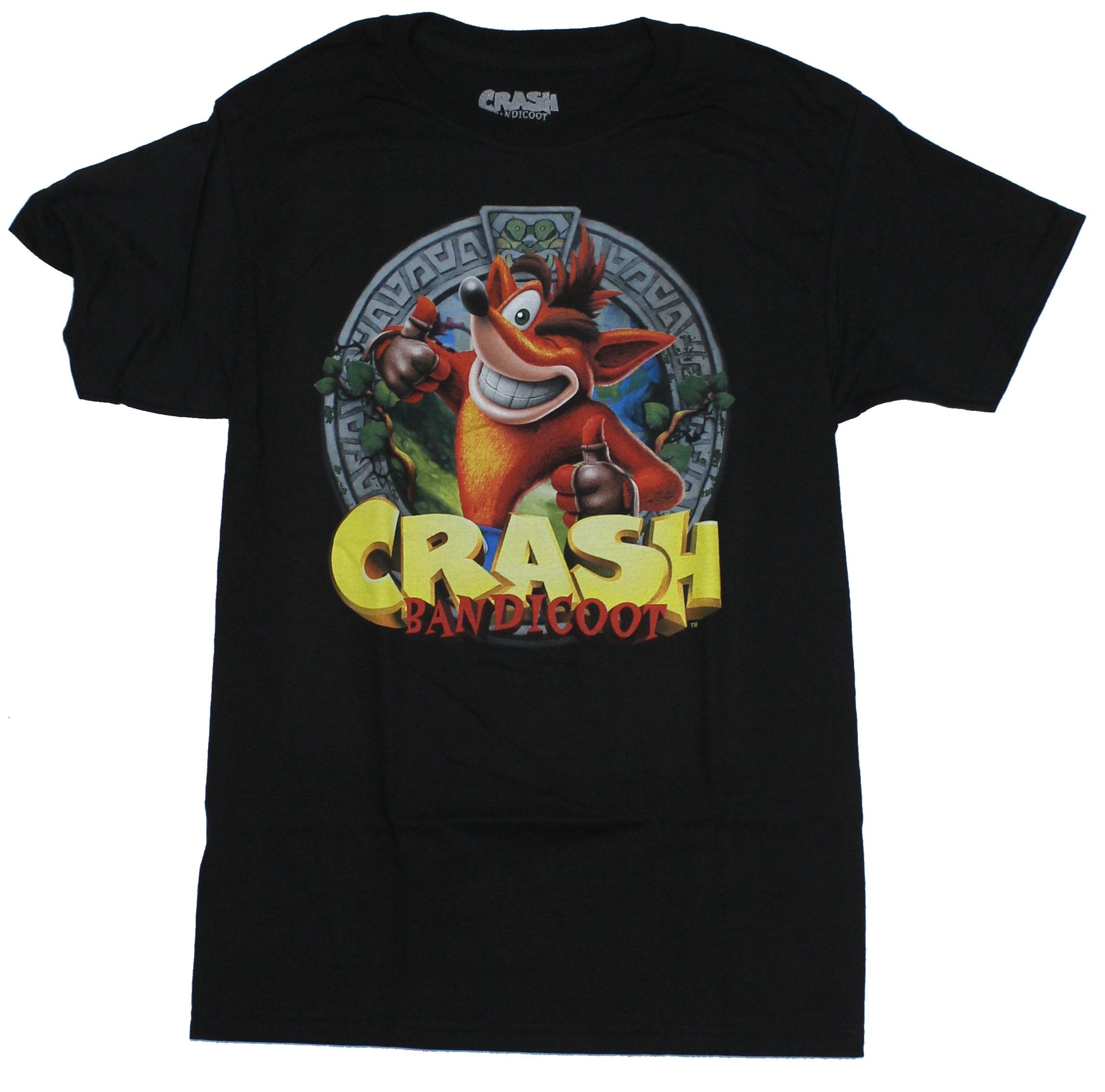 Crash Bandicoot Winking Crash Stone Circle Image T-Shirts, Hoodie, Sweatshirt