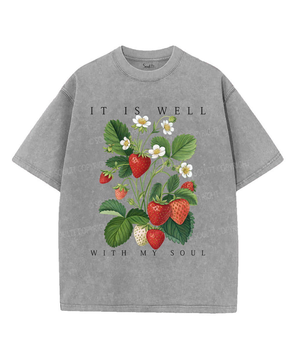 It Is Well With My Soul Unisex Washed Christian T-shirt Style011 Hoodie, Sweatshirt | CiraTrend.com (Image 2)