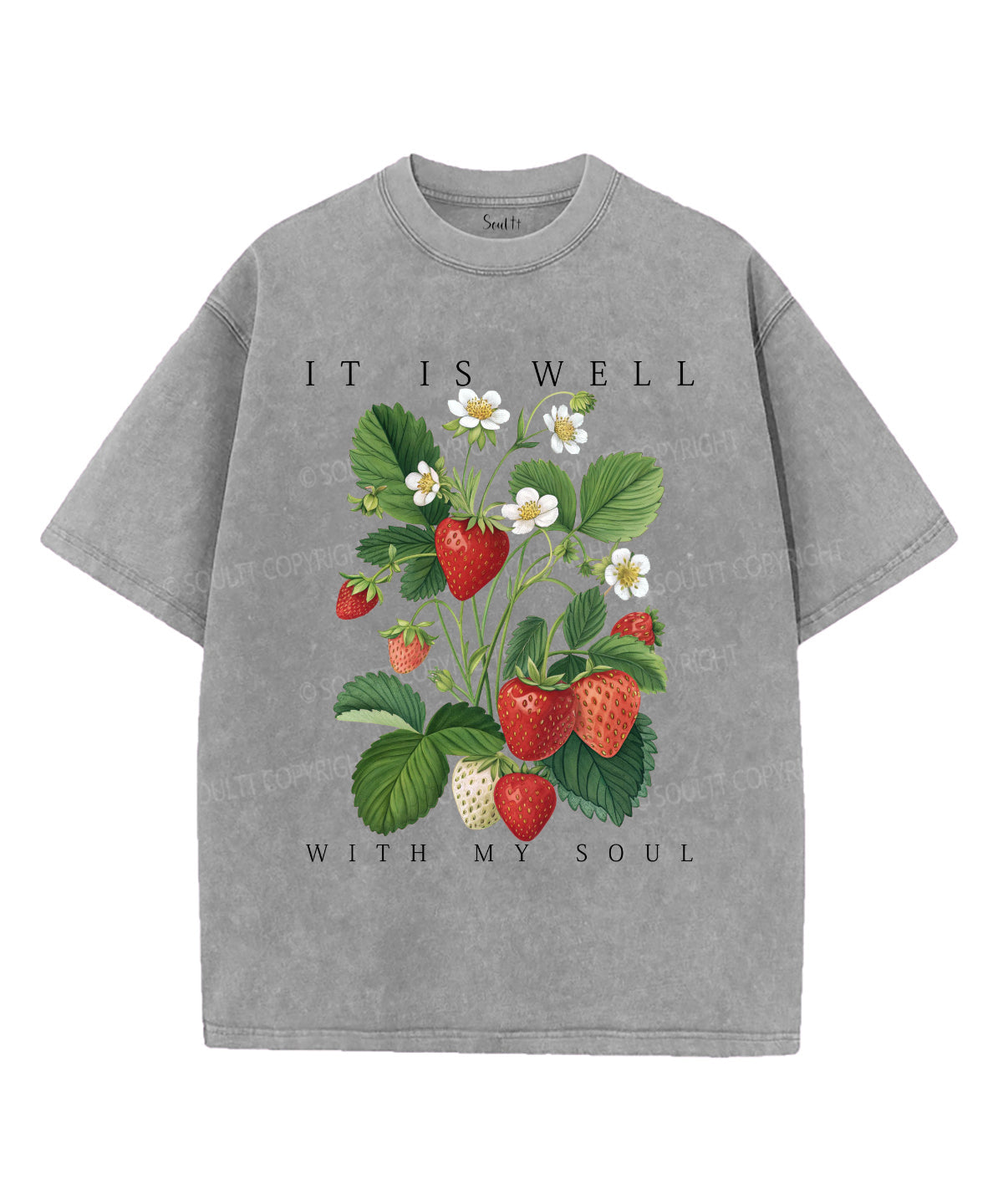It Is Well With My Soul Unisex Washed Christian T-shirt Style011 Hoodie, Sweatshirt | CiraTrend.com (Image 2)