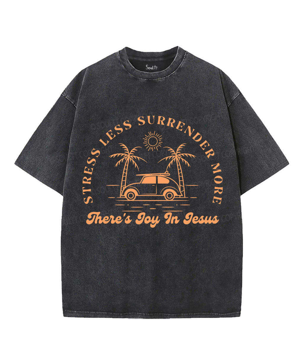 There's Joy in Jesus Unisex Washed Christian T-shirt Hoodie, Sweatshirt | CiraTrend.com (Image 2)
