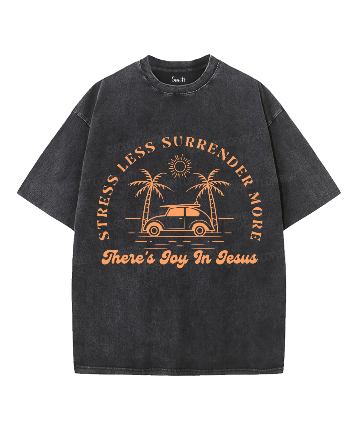 There's Joy in Jesus Unisex Washed Christian T-shirt Hoodie, Sweatshirt | CiraTrend.com (Image 2)