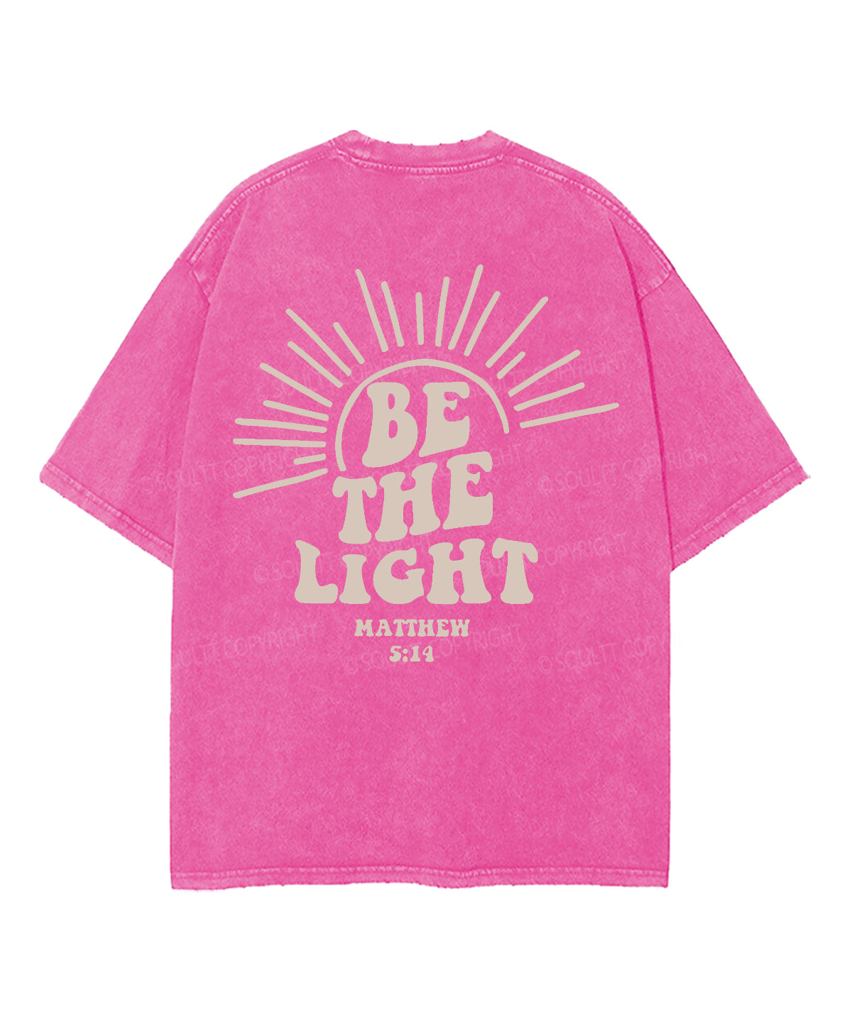 Be The Light Double Sided Washed Christian T-shirt Hoodie, Sweatshirt | CiraTrend.com (Image 5)