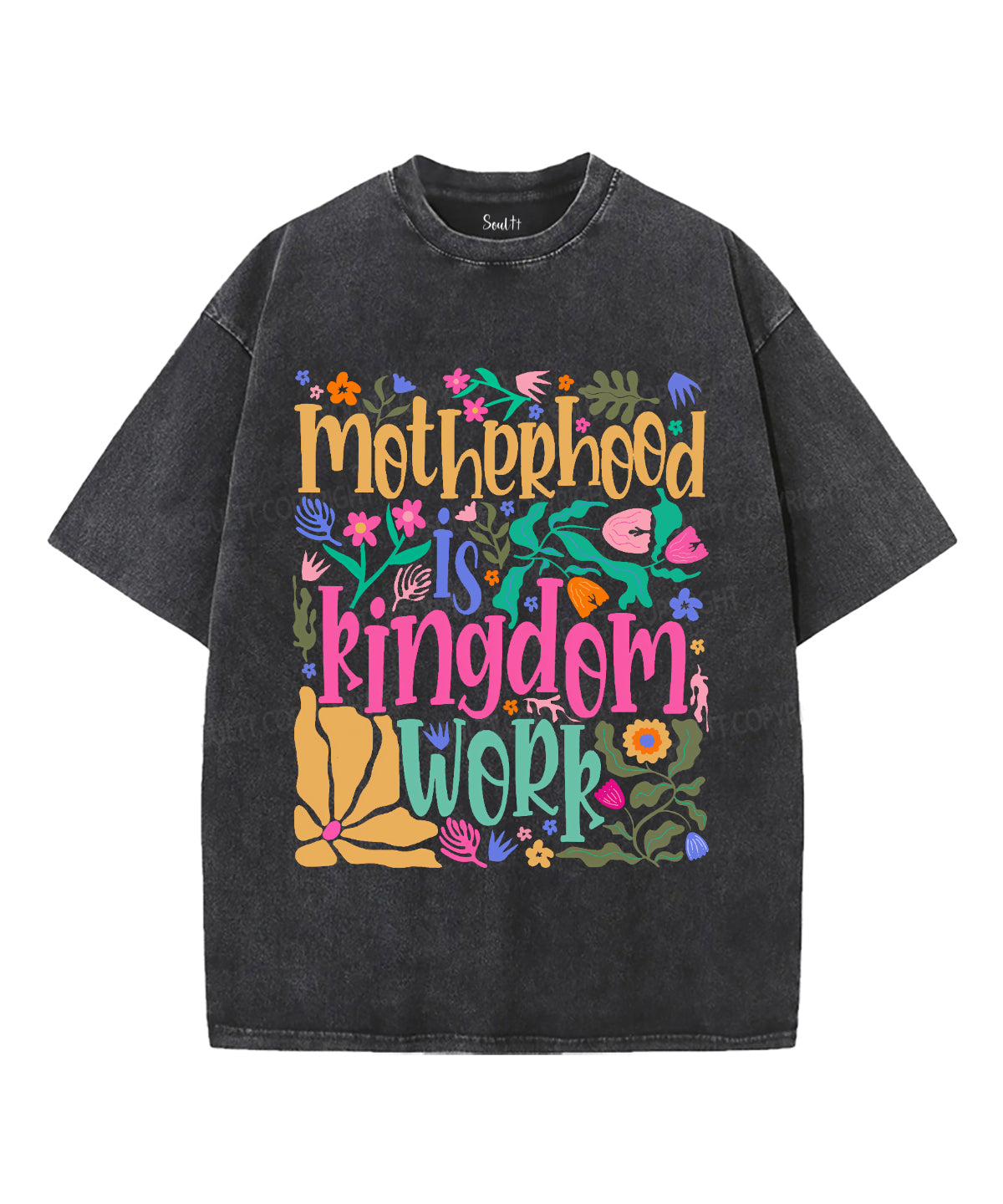 Motherhood Is Kingdom Work Unisex Washed Christian T-shirt Style004 Hoodie, Sweatshirt | CiraTrend.com (Image 1)