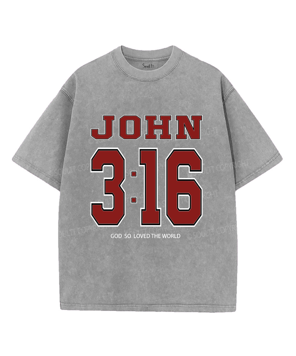 God So Loved The World Unisex Washed Christian T-shirt Hoodie, Sweatshirt | CiraTrend.com (Image 2)