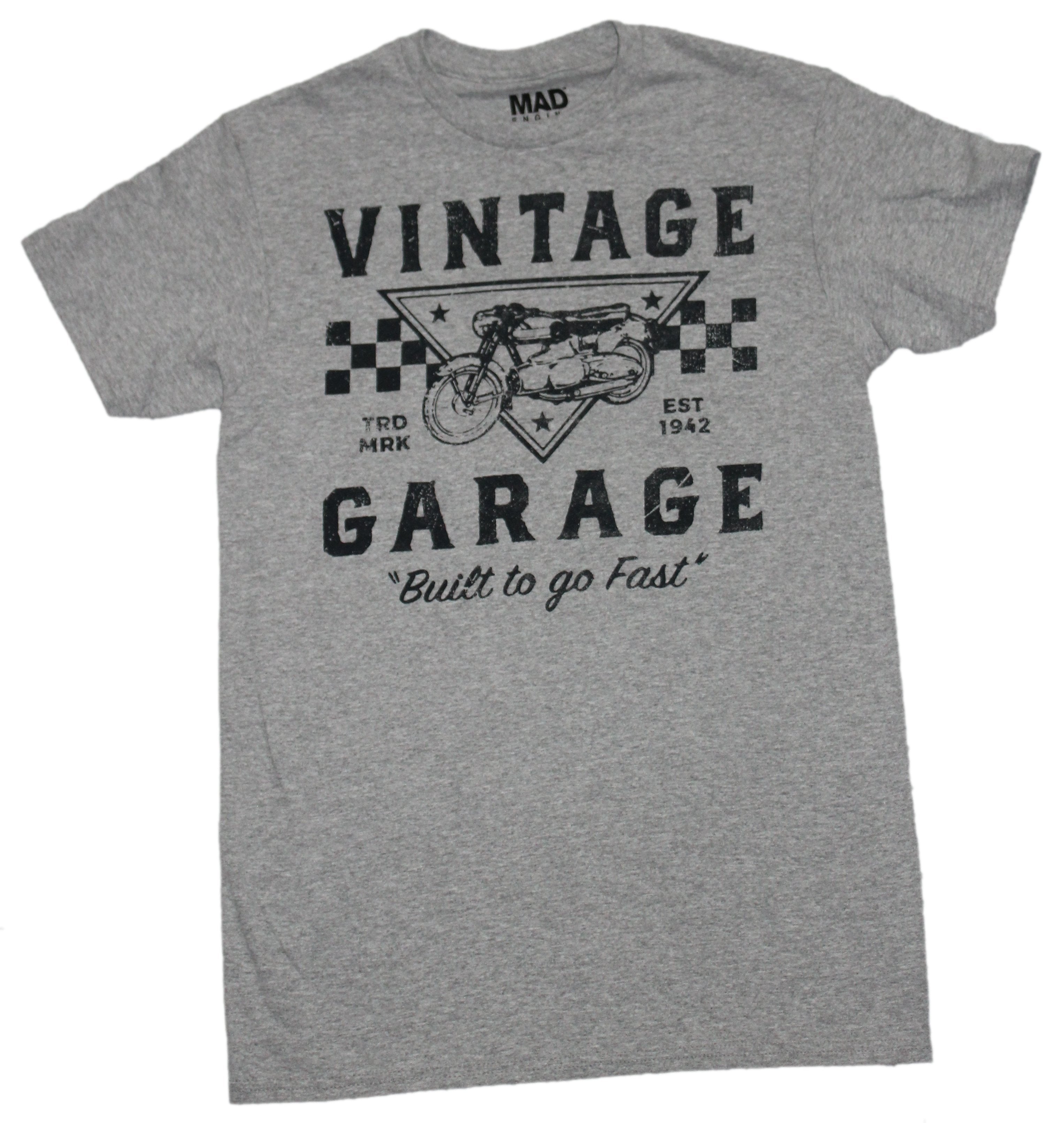 Vintage Garage Mens T-Shirt - Motorcylce Built to Last Hoodie, Sweatshirt | CiraTrend.com