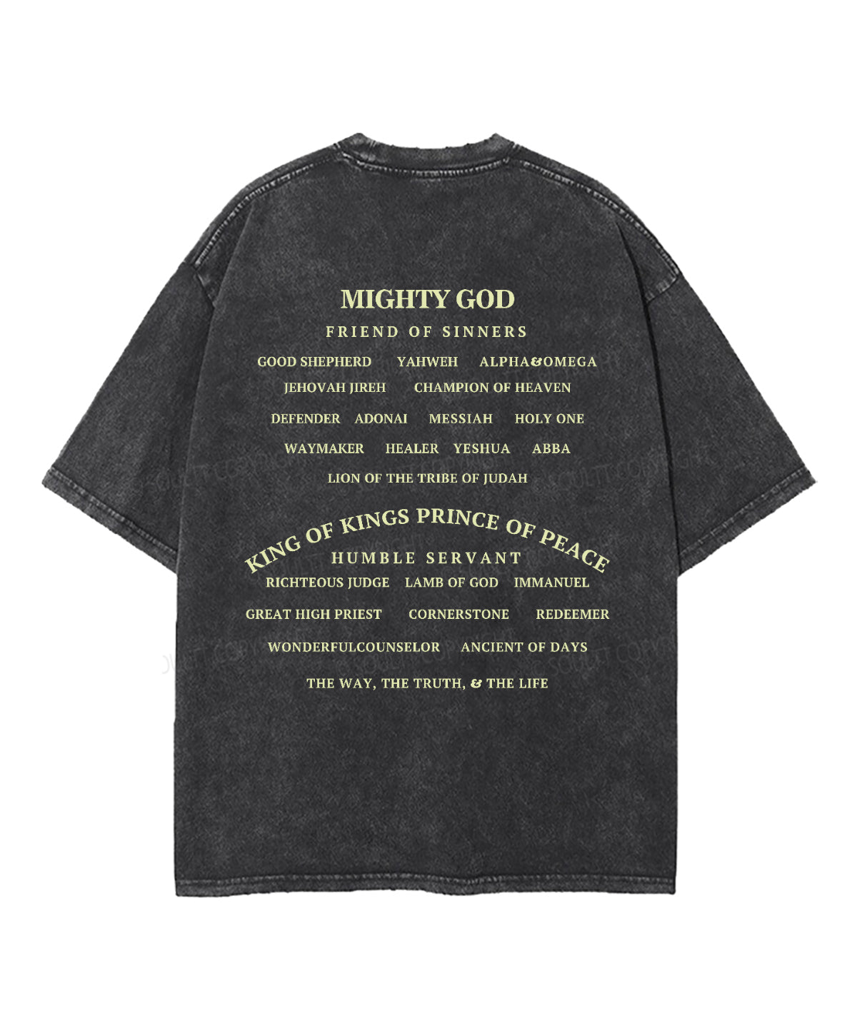 Mighty God Double Sided Washed Christian T-shirt Hoodie, Sweatshirt | CiraTrend.com (Image 5)
