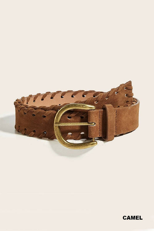 0402 Vintage Braided Brass Pin Buckle Belt SI-29655