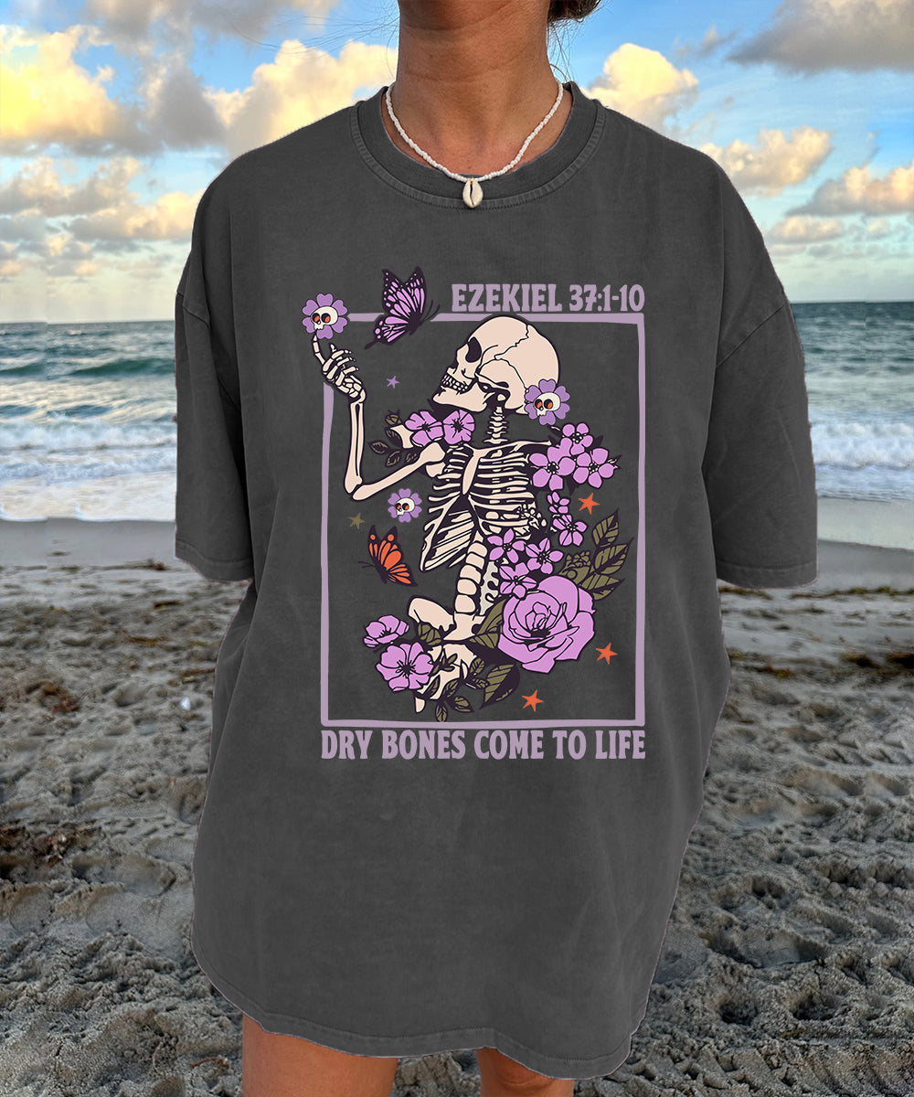 Dry Bones Come To Life Washed Christian T-shirt Hoodie, Sweatshirt | CiraTrend.com (Image 2)