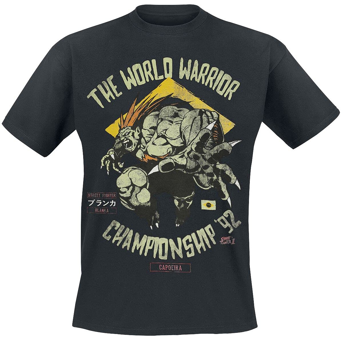 Street Fighter Mens T-Shirt - Capcom World Warrior Championship '92 - Blanka Hoodie, Sweatshirt | CiraTrend.com (Image 1)
