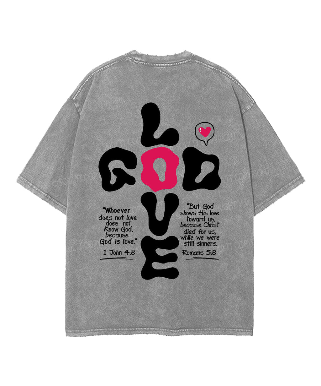 Love God Double Sided Unisex Washed Christian T-shirt Hoodie, Sweatshirt | CiraTrend.com (Image 5)