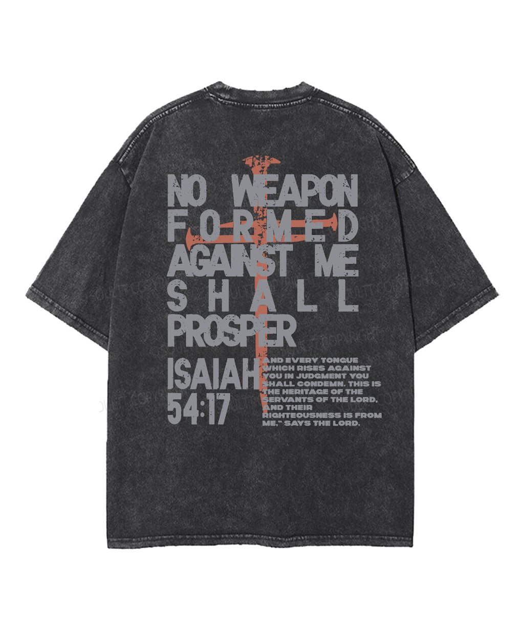 No Weapon Formed Against You Shall Prosper Double Sided Washed Christian T-shirt Hoodie, Sweatshirt | CiraTrend.com (Image 5)
