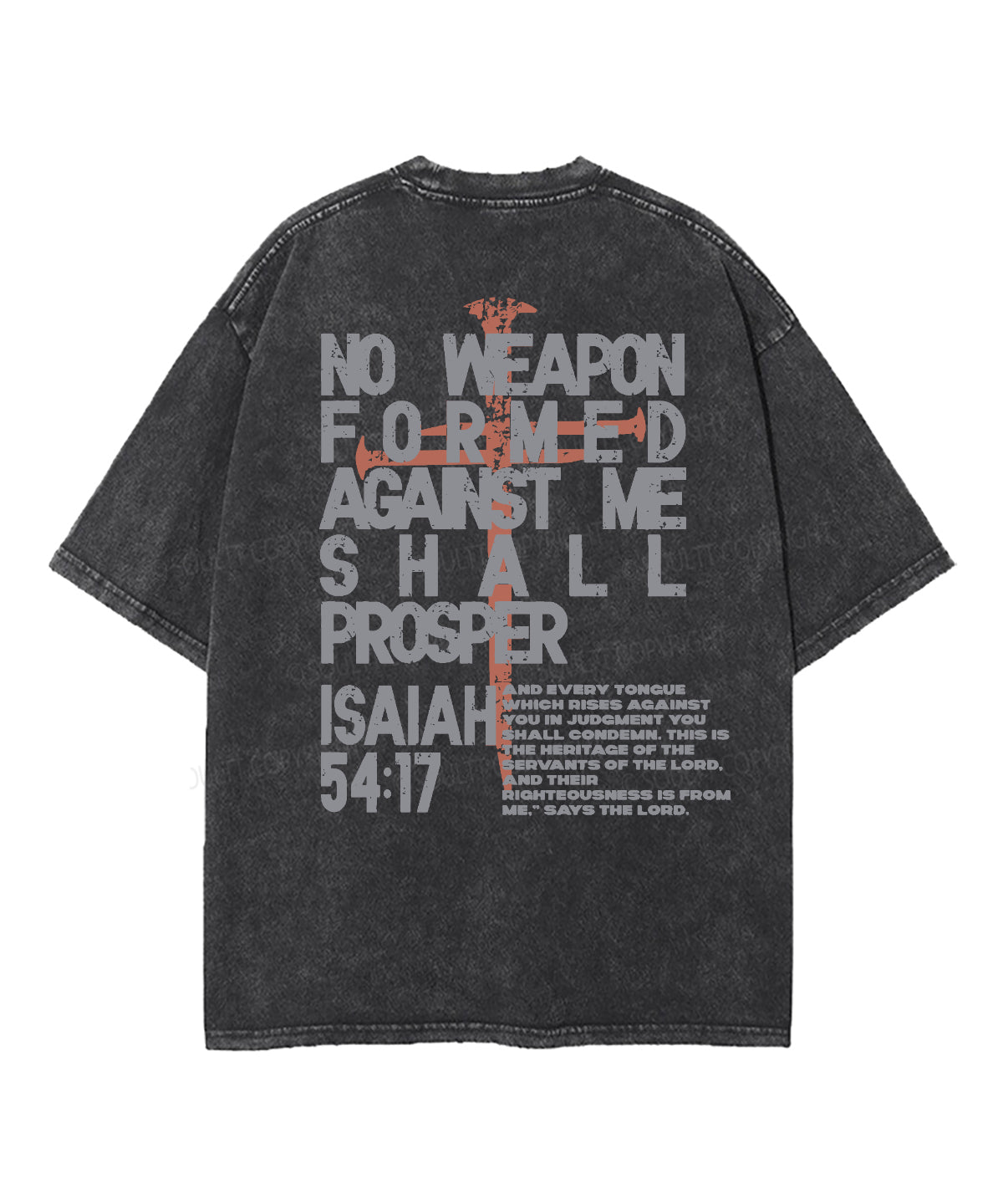 No Weapon Formed Against You Shall Prosper Double Sided Washed Christian T-shirt Hoodie, Sweatshirt | CiraTrend.com (Image 5)
