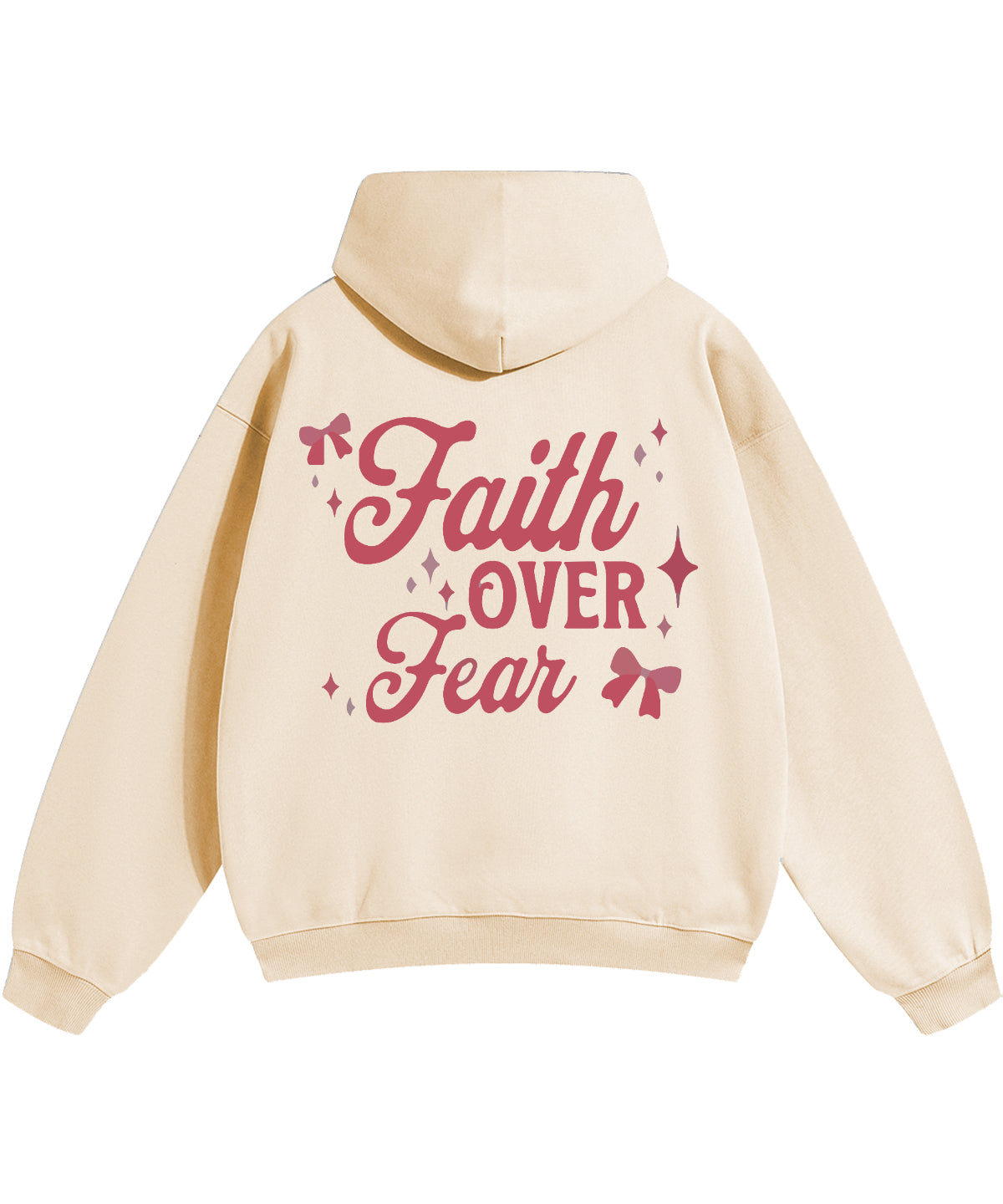 Faith Over Fear Double Sided Cotton Christian Hoodie T-Shirts, Sweatshirt | CiraTrend.com (Image 5)