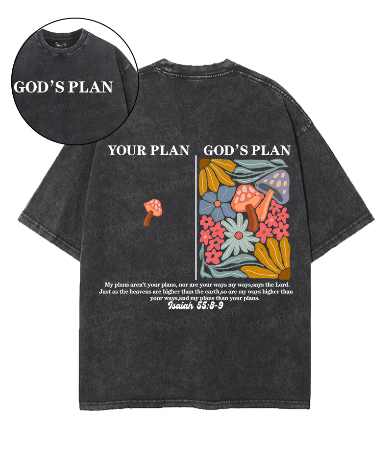 God'S PlanÂ£Â¾My Plan Double Sided Washed Christian Style001 T-Shirts, Hoodie, Sweatshirt