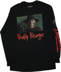 Nightmare on Elm Street Mens Long Sleeve T-Shirt - Freddy in Backdrop Glove Hoodie, Sweatshirt | CiraTrend.com