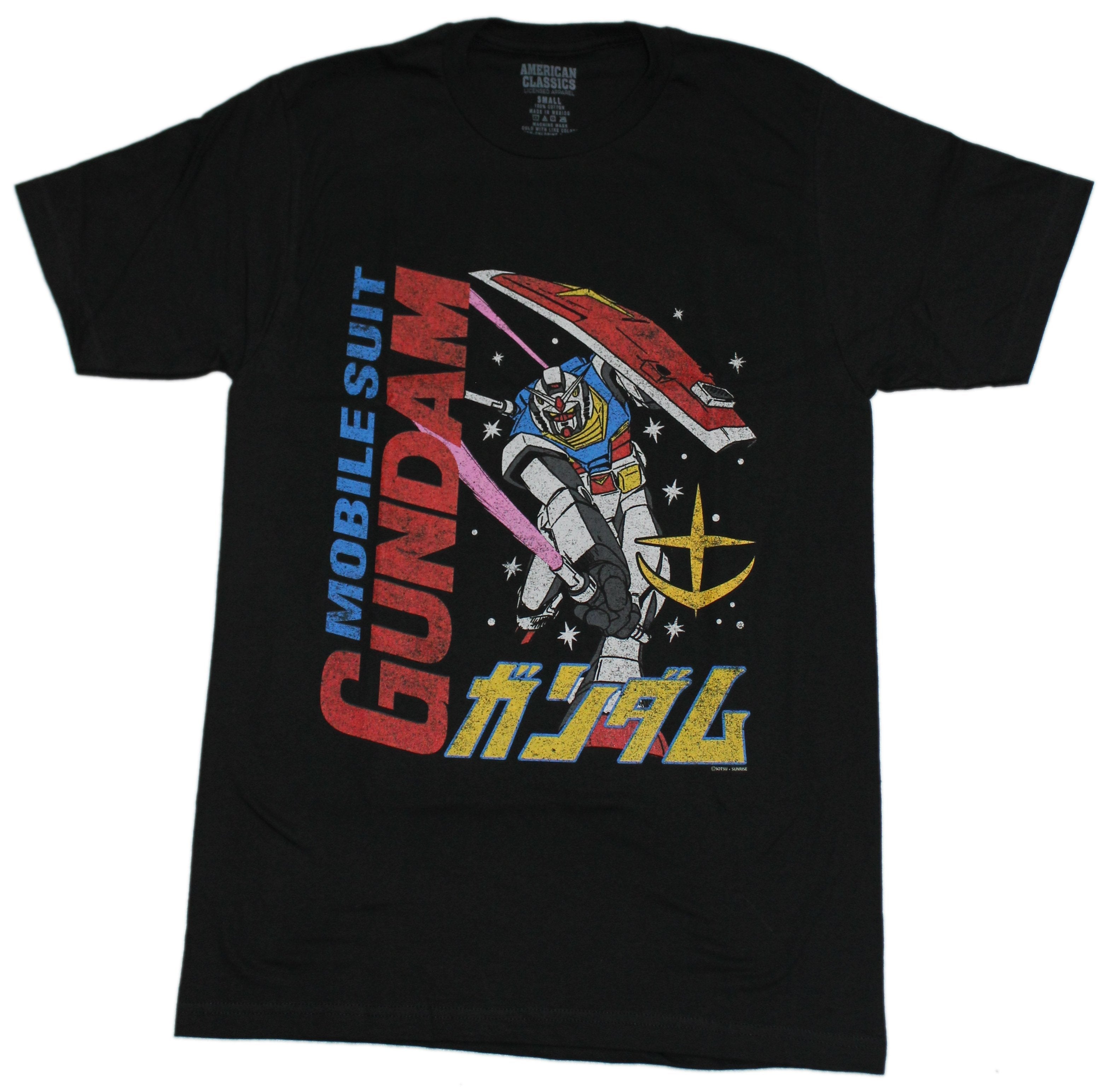 Mobile suit Gundam Mens T-Shirt  - Distressed Kanji Mech Attack Hoodie, Sweatshirt | CiraTrend.com