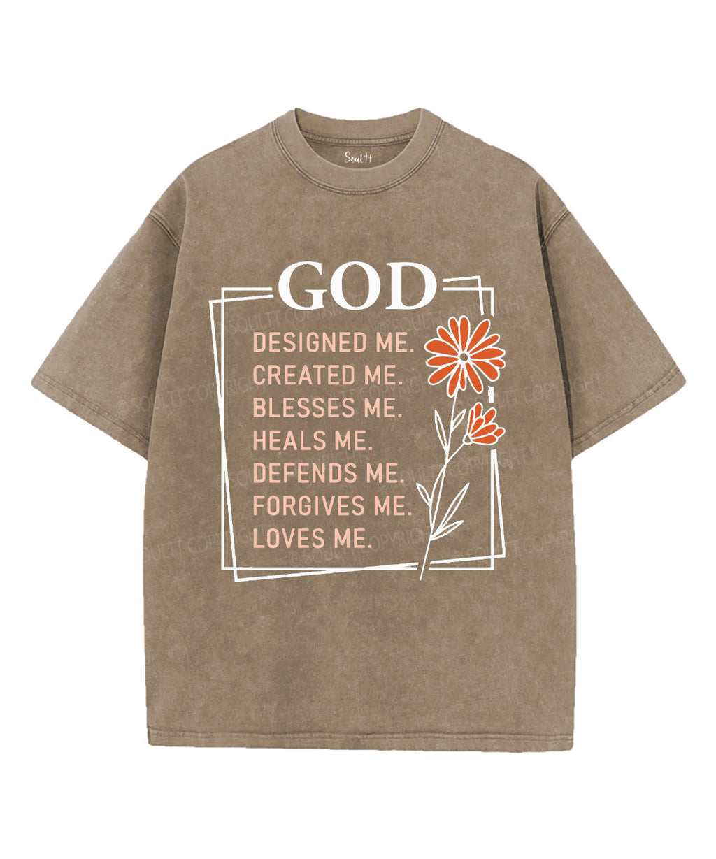 God Designed Me Washed Christian T-Shirts, Hoodie, Sweatshirt