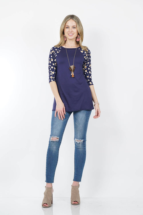 1014 Print Raglan Sleeve Tunic SI-13626