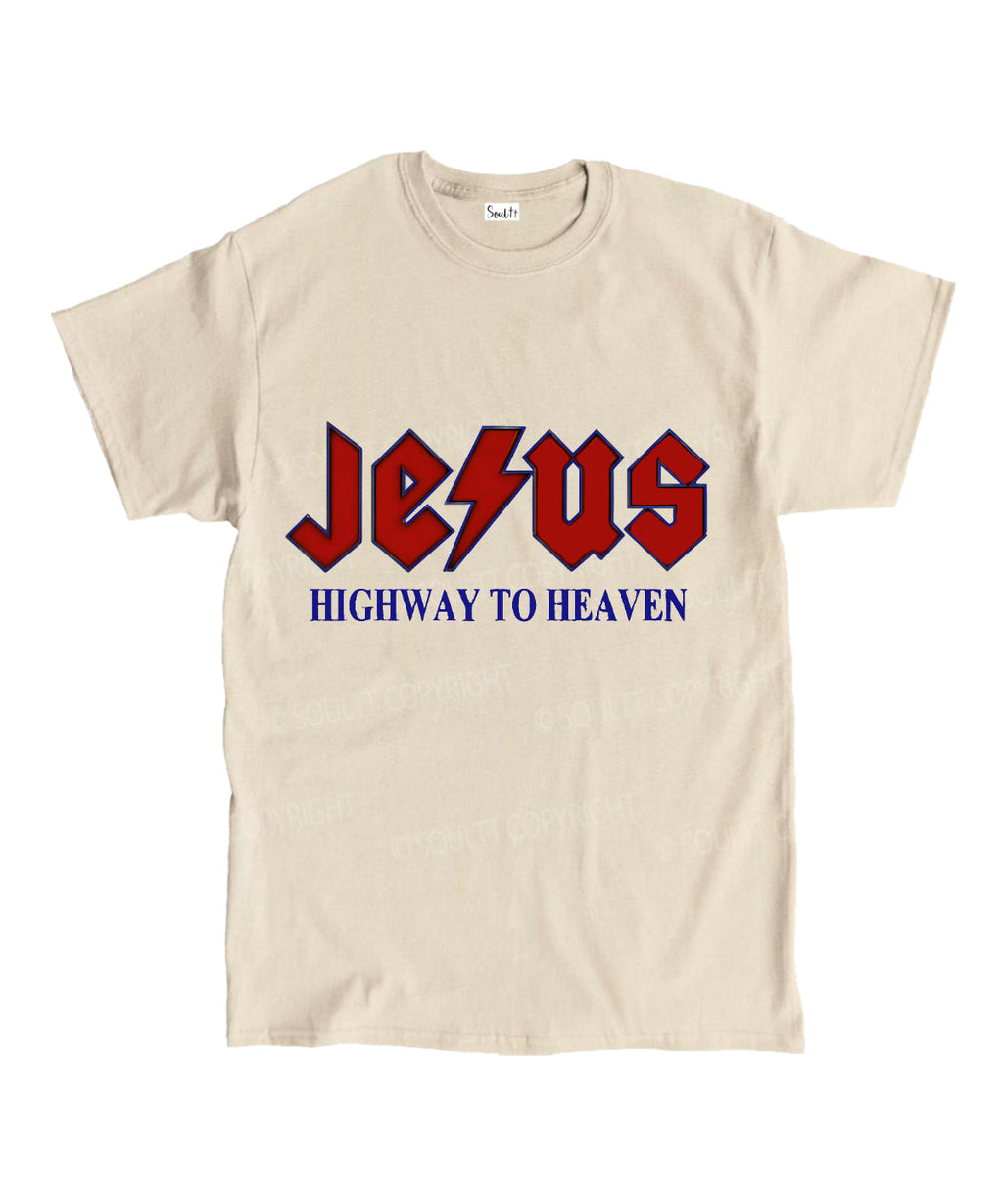 Highway to Heaven Unisex Cotton Christian T-Shirt Hoodie, Sweatshirt | CiraTrend.com (Image 2)