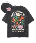 Motherhood Is Kingdom Work Double Sided Unisex Washed Christian T-shirt Style007 Hoodie, Sweatshirt | CiraTrend.com (Image 1)