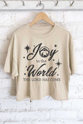 Joy To the World Graphic Long Crop Top