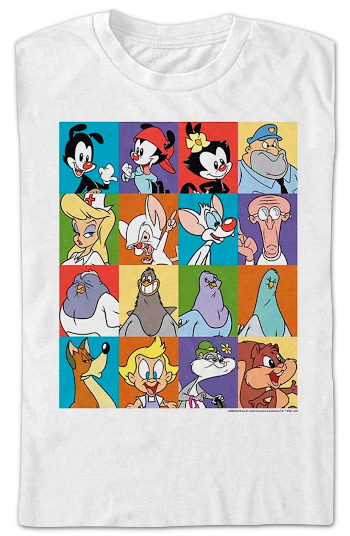 White Classic Character Blocks Animaniacs T-Shirts, Hoodie, Sweatshirt