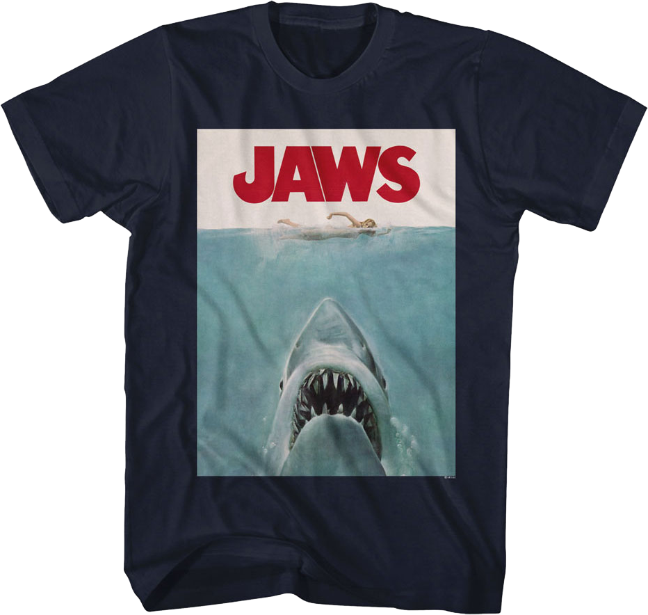 Classic Movie Poster Jaws T-Shirt Hoodie, Sweatshirt | CiraTrend.com (Image 1)