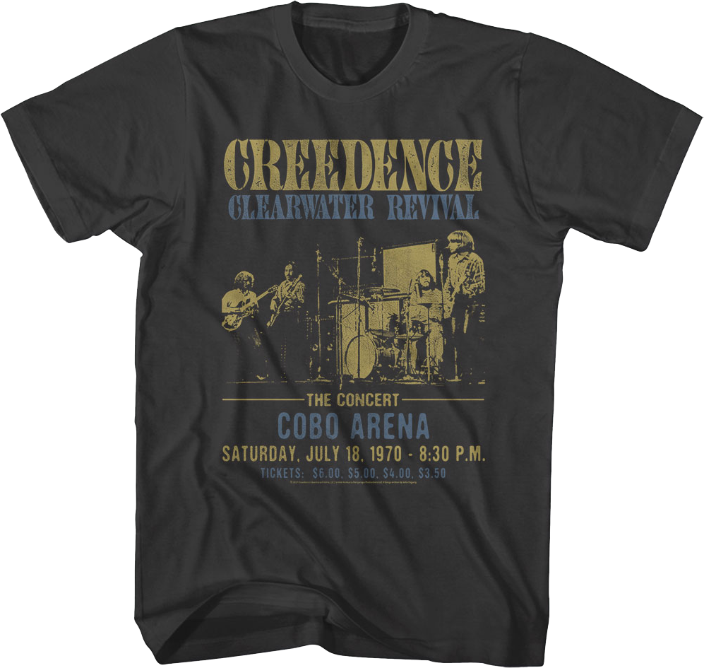 Cobo Arena Concert Creedence Clearwater Revival T-Shirt Hoodie, Sweatshirt | CiraTrend.com (Image 1)