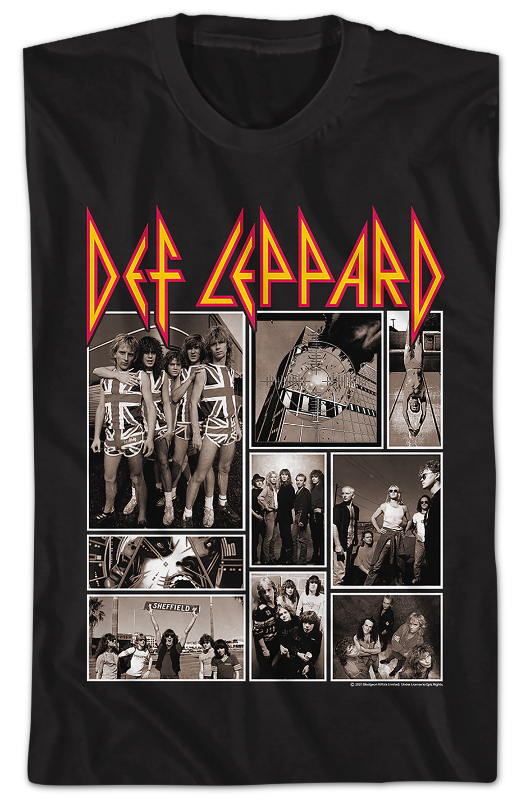 Black and White Collage Def Leppard T-Shirt Hoodie, Sweatshirt | CiraTrend.com (Image 2)