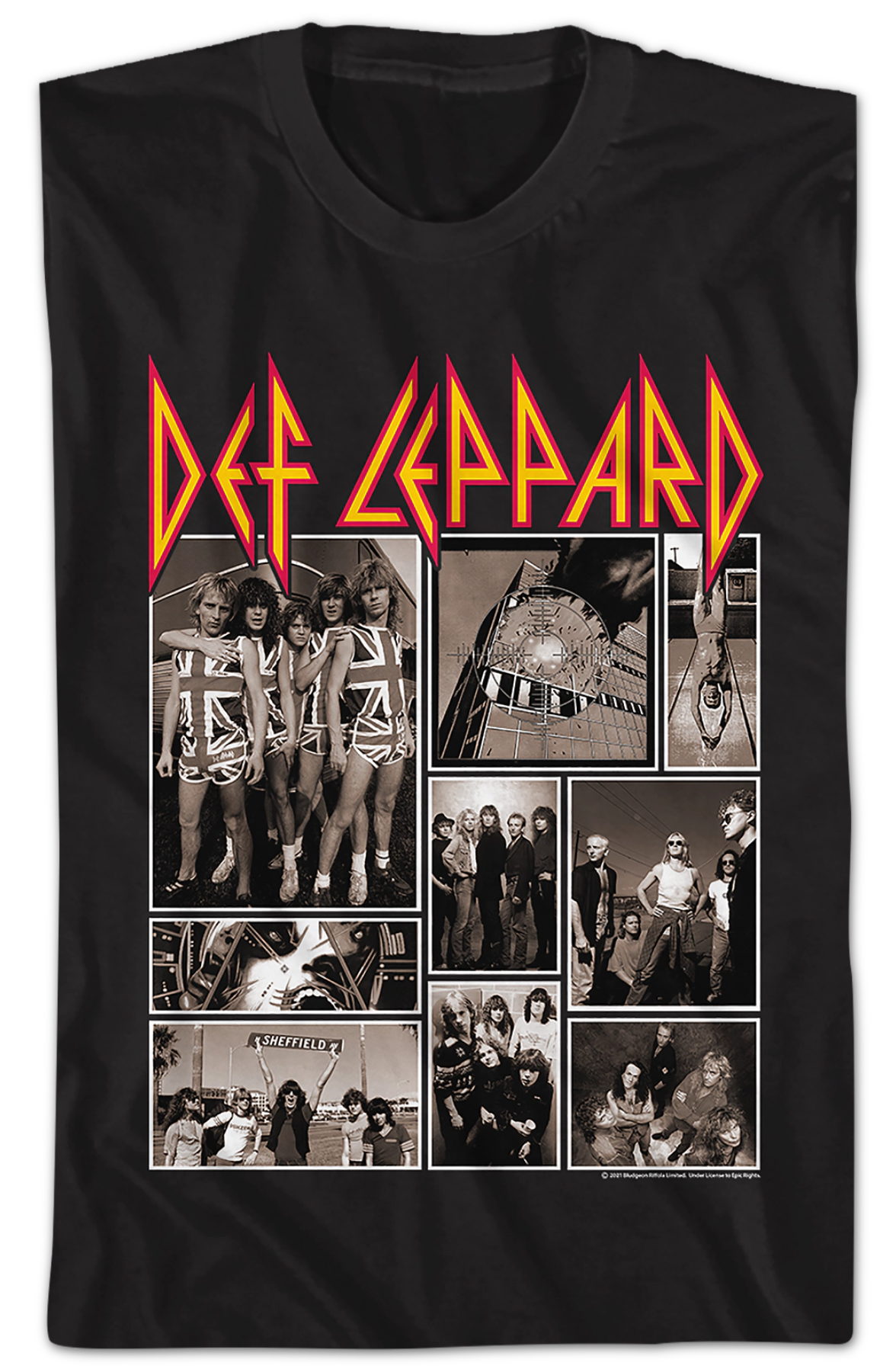 Black and White Collage Def Leppard T-Shirt Hoodie, Sweatshirt | CiraTrend.com (Image 2)