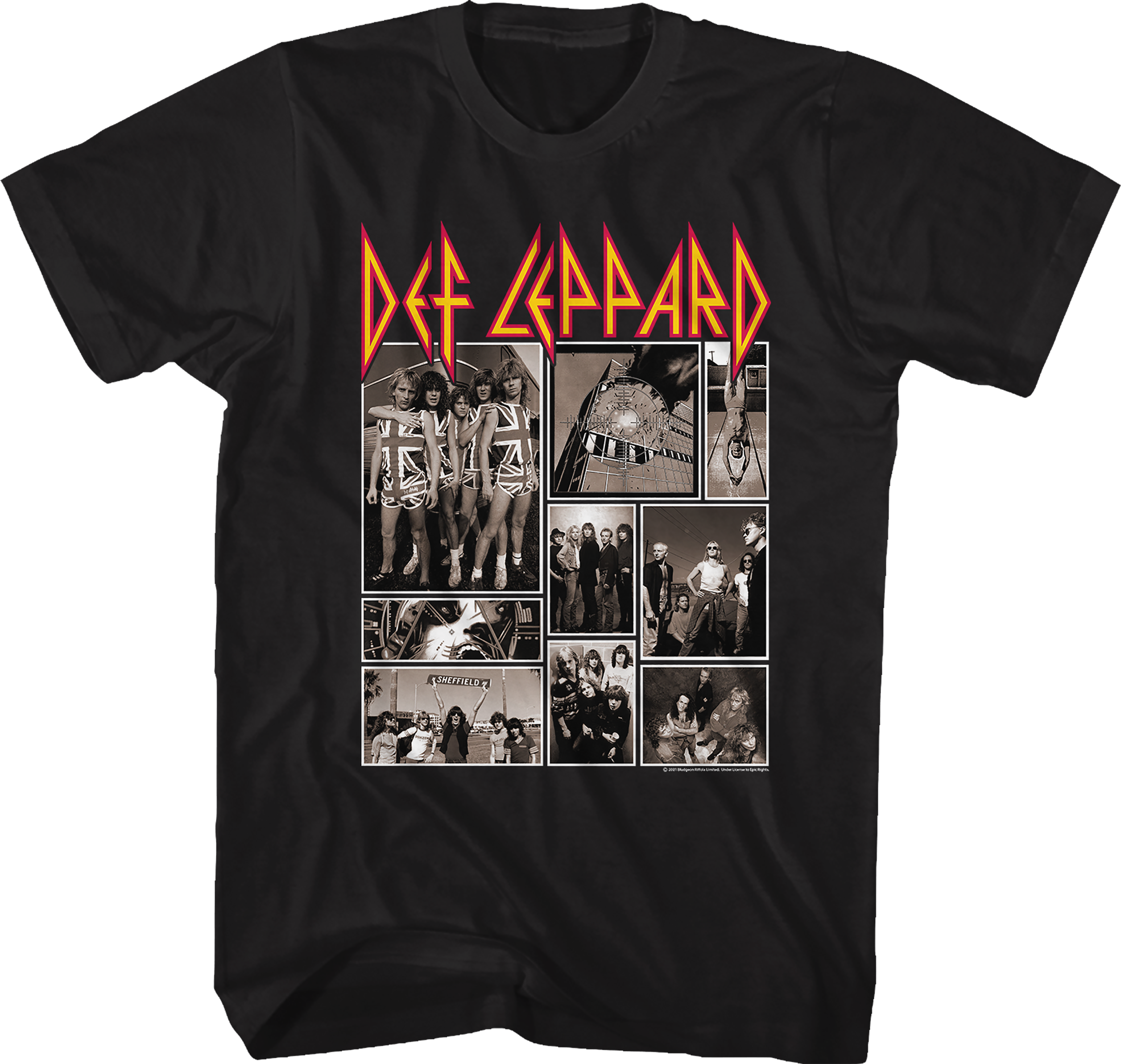 Black and White Collage Def Leppard T-Shirt Hoodie, Sweatshirt | CiraTrend.com (Image 1)